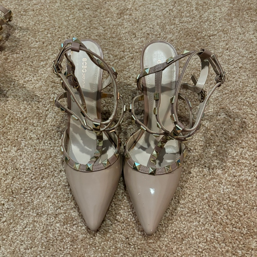 BCBG studded pumps size 9.5 tan